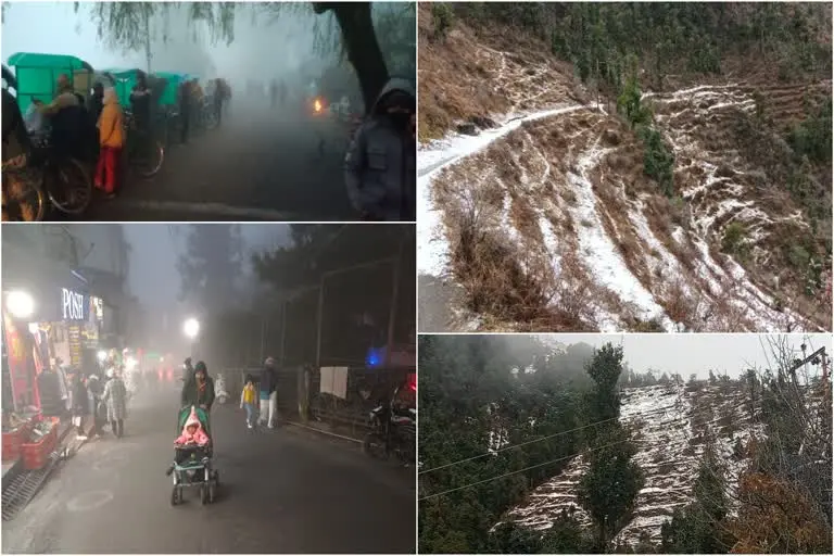 उत्‍तराखंड न्यूज़ मसूरी : दोपहर के बाद पहाड़ों की रानी में बदला मौसम, धनौल्टी में बर्फबारी शुरू हुई