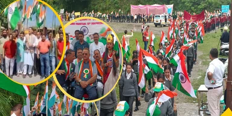 मसूरी : उत्तराखंड में जोरों से चल रहा हर घर तिरंगा अभियान, निकाली जा रही रैली, बांटे जा रहे झंडे