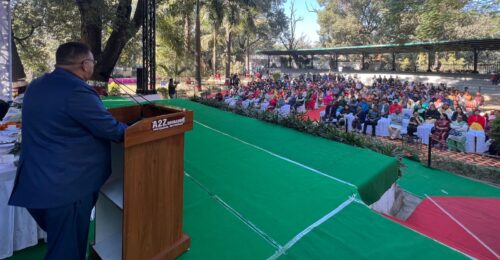 देहरादून : गढ़ी कैंट में ओवर हैड टैंक का लोकार्पण करते काबीना मंत्री गणेश जोशी