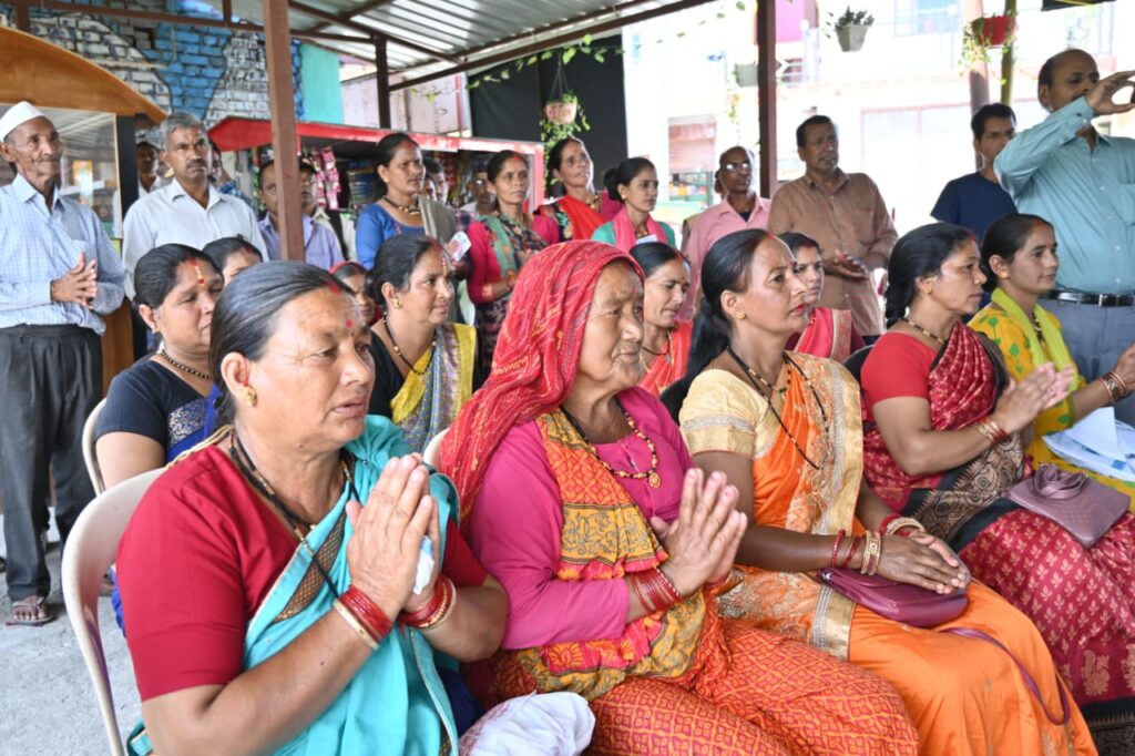 Cabinet Minister Ganesh Joshi addressed an election meeting at Laubanj village in Garud mandal regarding the upcoming by-election in Bageshwar on September 05.