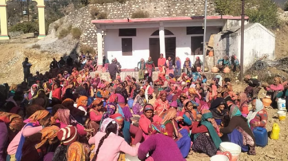 Villagers started hunger strike when construction work of drinking water scheme did not start