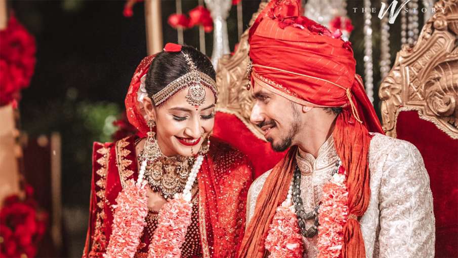 युजवेंद्र चहल और धनश्री वर्मा शादी के बंधन में बंधे, ट्विटर पर तस्वीरें वायरल हुईं
