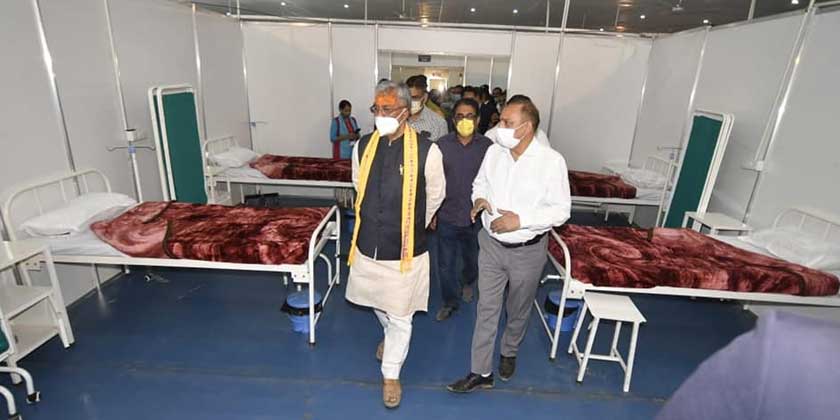 मुख्यमंत्री ने भूपतवाला में 150 बेड के बेस अस्पताल व मीडिया सेंटर का किया निरीक्षण