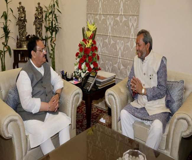 उत्तराखंड : कुंभ के लिए आमंत्रित किया ,भाजपा के राष्ट्रीय अध्यक्ष जेपी नड्डा से मुलाकात की सीएम तीरथ रावत ने