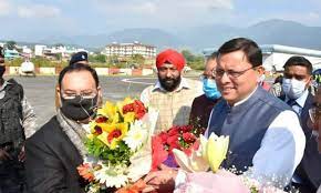 उत्‍तराखंड न्यूज़ : भाजपा के राष्ट्रीय अध्यक्ष जेपी नड्डा देहरादून पहुंचे , सीएम धामी और केंद्रीय मंत्री भट्ट ने किया स्वागत