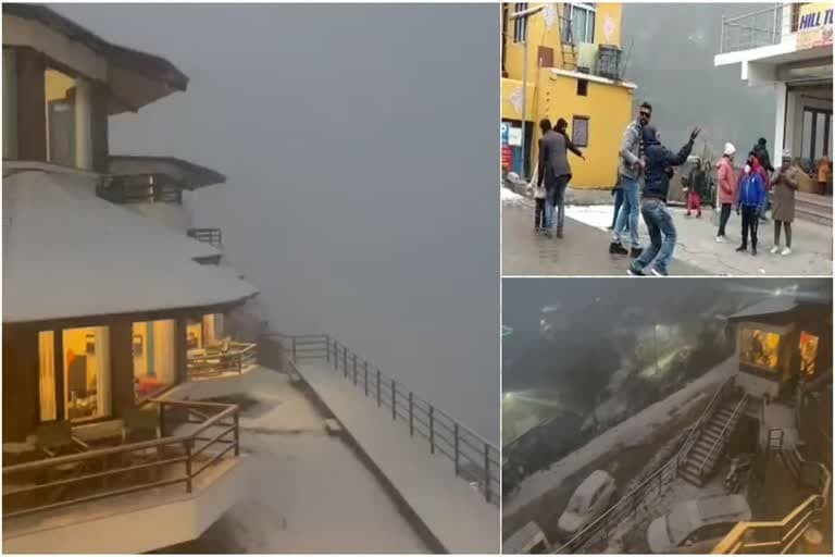 उत्‍तराखंड न्यूज़ : नए साल से पहले प्रकृति की सौगात, ताजा बर्फबारी देख पर्यटक गढ़वाली गीतों पर झूमे