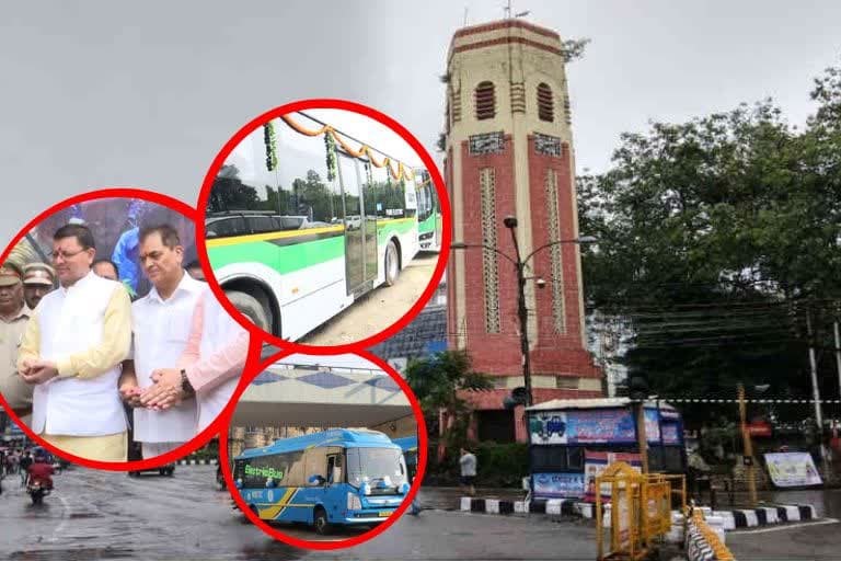 देहरादून : स्मार्ट सिटी दून की ओर बढ़ते हुए सीएम धामी ने 15 इलेक्ट्रिक बसों को हरी झंडी दिखाई
