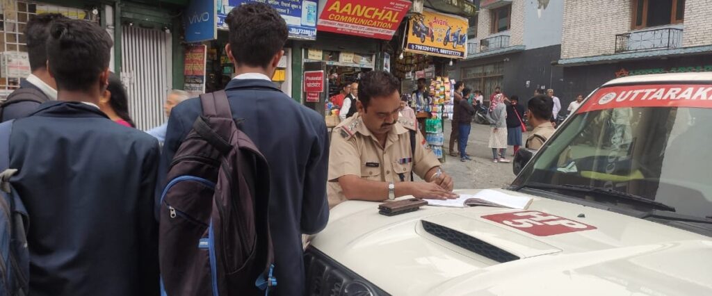 मसूरी : पुलिस ने कार्रवाई करते हुए 9 वाहन जब्त किए