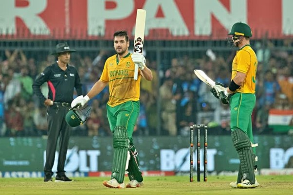 क्रिकेट : वर्ल्ड कप से पहले भारत को लगा झटका ,दक्षिण अफ्रीका ने भारत को 49 रन से हराया , रिले रोसो ने लगाया तूफानी शतक
