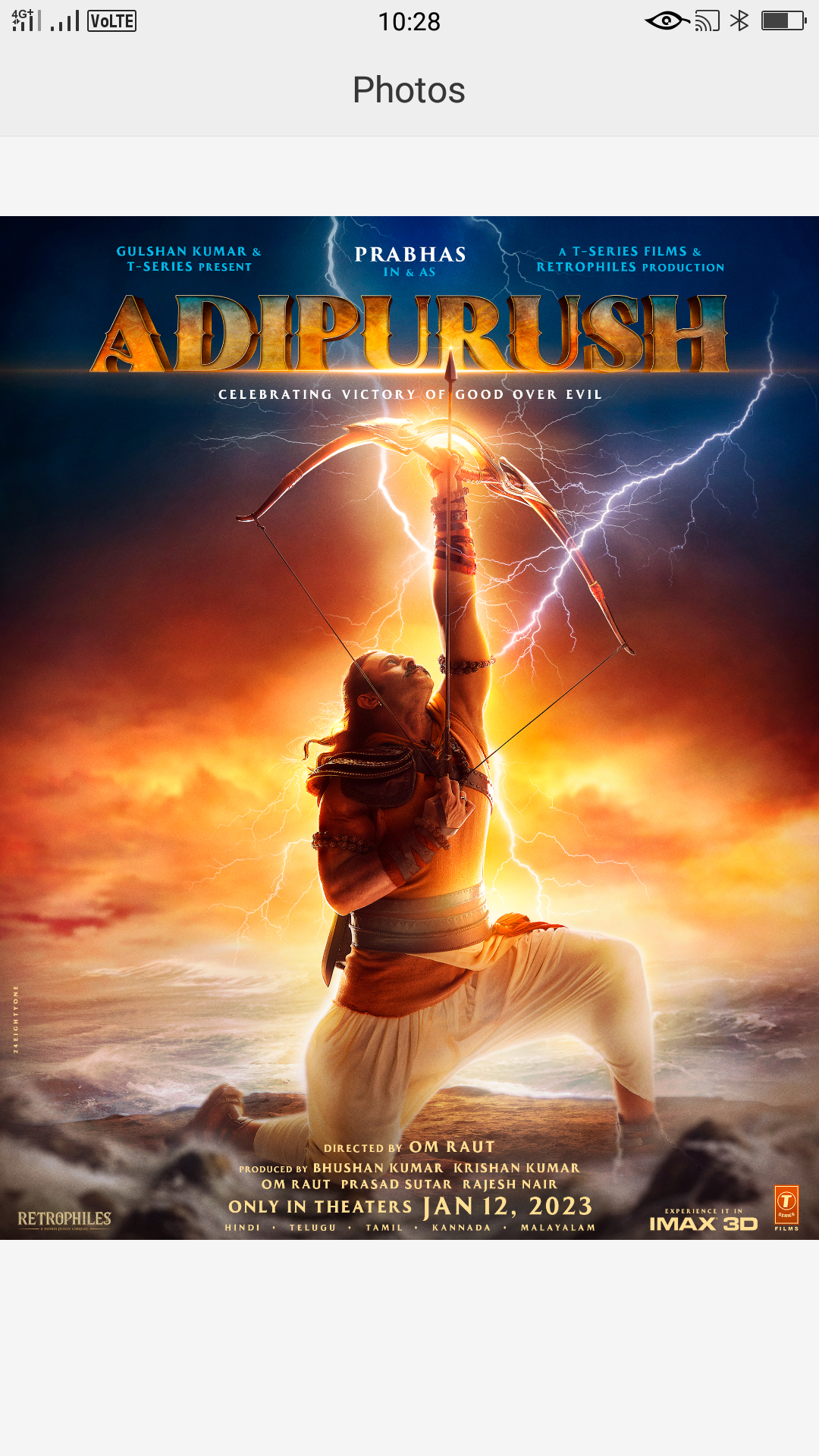 Poster release of Prabhas's most awaited film Aadipurush