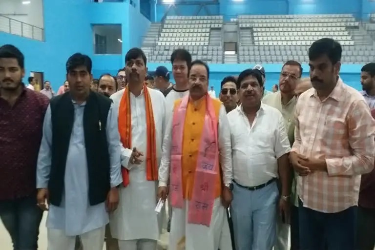 हल्द्वानी : अंतरराष्ट्रीय स्टेडियम का निरीक्षण केंद्रीय रक्षा राज्य मंत्री/सांसद अजय भट्ट ने किया