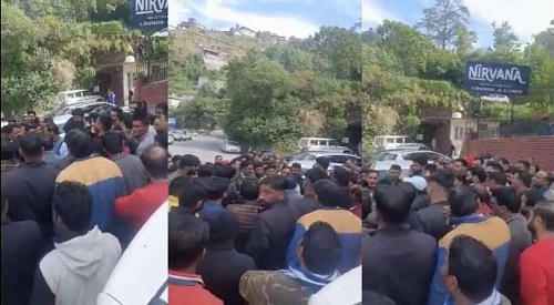 मसूरी : भट्टा गांव में निर्माण को सील करने पहुंची एमडीडीए की टीम ग्रामीणों के विरोध पर नाराज होकर लौट गयी