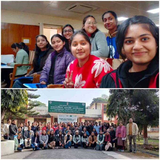 ऋषिकेश परिसर की 7 छात्राओं को “एनिमल टैक्सोनॉमी पर हैंड्स ऑन ट्रेनिंग” सर्टिफिकेट कोर्स के लिए चुना गया