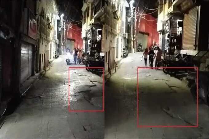 मसूरी के लंढौर में मंडरा रहा खतरा! दशहत में मुख्य सड़क धंसने से स्थानीय लोग