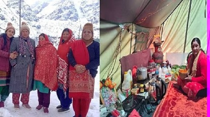 चारधाम यात्रा : केदारनाथ यात्रा मार्ग पर महिलाओं ने स्वरोजगार की नई मिसाल पेश करते हुए टेंट का कारोबार भी संभाला।