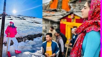 फिल्म अभिनेत्री सारा अली खान साढ़े तीन किलोमीटर पैदल चलकर तीसरे केदार तुंगनाथ पहुंचीं, कई घंटे बिताए