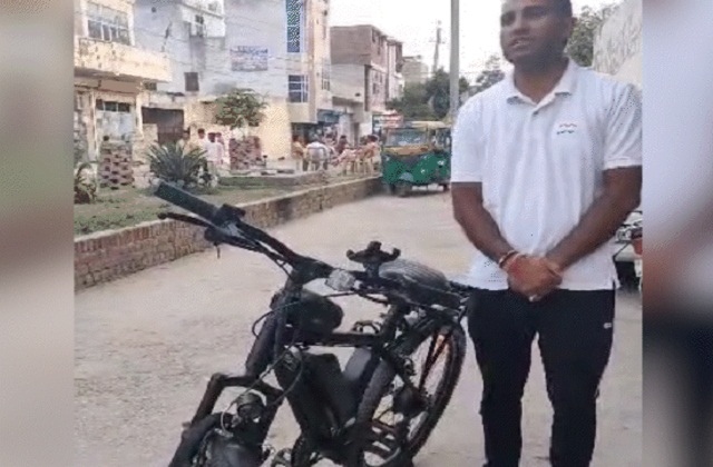 रेवाड़ी के इंजीनियर विकास ने अनोखी ई-साइकिल बनाई , पढ़ें कमाल के फीचर्स