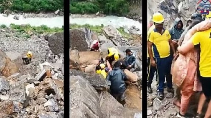 पिथौरागढ़: लिपुलेख हाईवे के पास चट्टान में दरार, SDRF ने फंसे 40 आदि कैलाश यात्रियों को बचाया