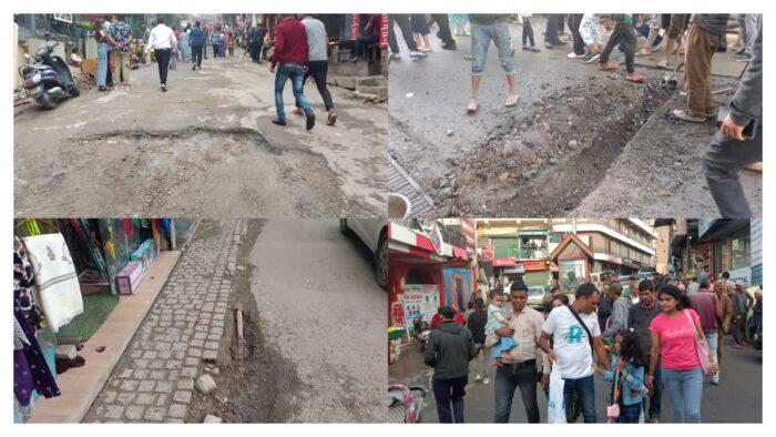 मसूरी मॉल रोड पुनर्निर्माण की गुणवत्ता पर उठे सवाल, प्रोजेक्ट रिपोर्ट सार्वजनिक करने की मांग