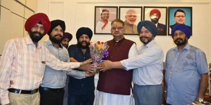 गुरु सिंघ सभा प्रेमनगर देहरादून के पदाधिकारियों ने मंत्री गणेश जोशी से मुलाकात की