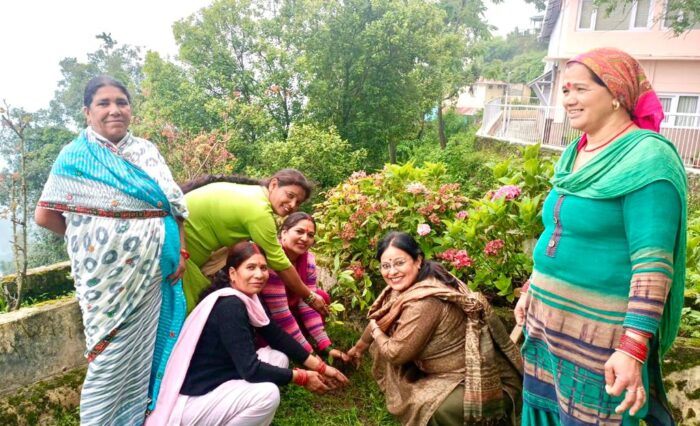 मसूरी भाजपा महिला मोर्चा की ओर से पौधारोपण किया गया।