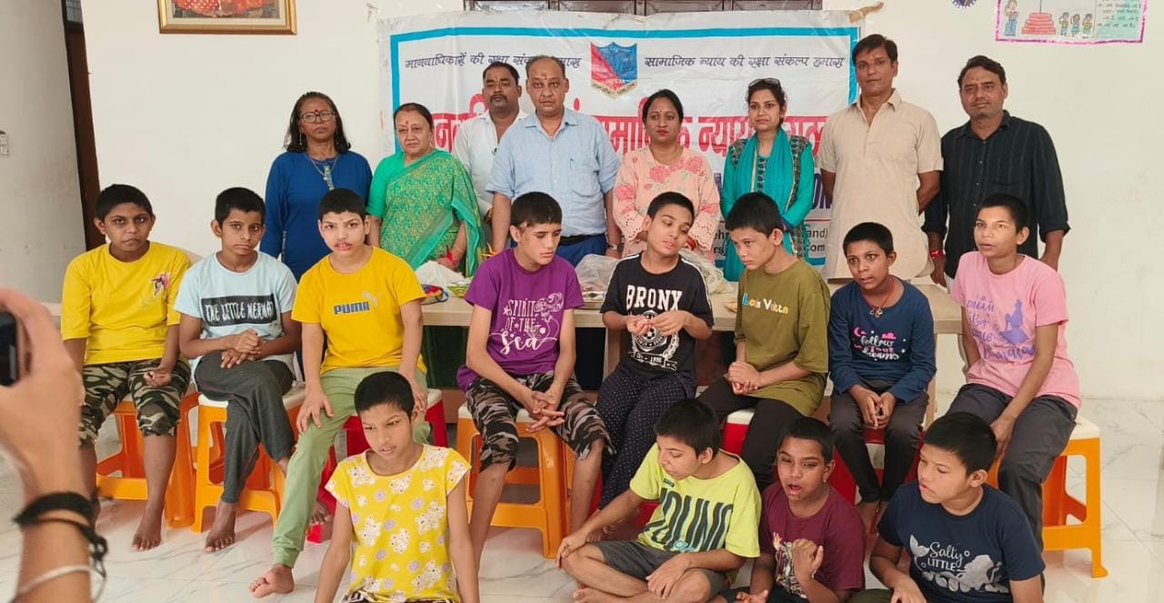 Human rights organisation celebrates Raksha Bandhan with differently-abled children of Sathya Sai Sevashram