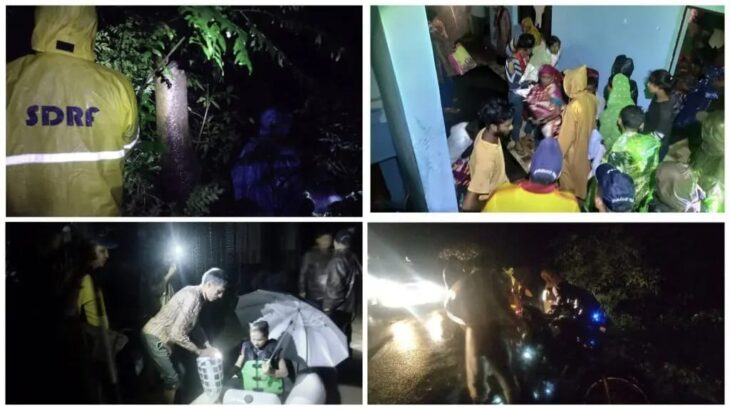 उत्तराखंड में भारी बारिश के कारण लोगो का घरों से निकलना मुश्किल और एसडीआरएफ की टीमें राहत एवं बचाव कार्यों में लगी