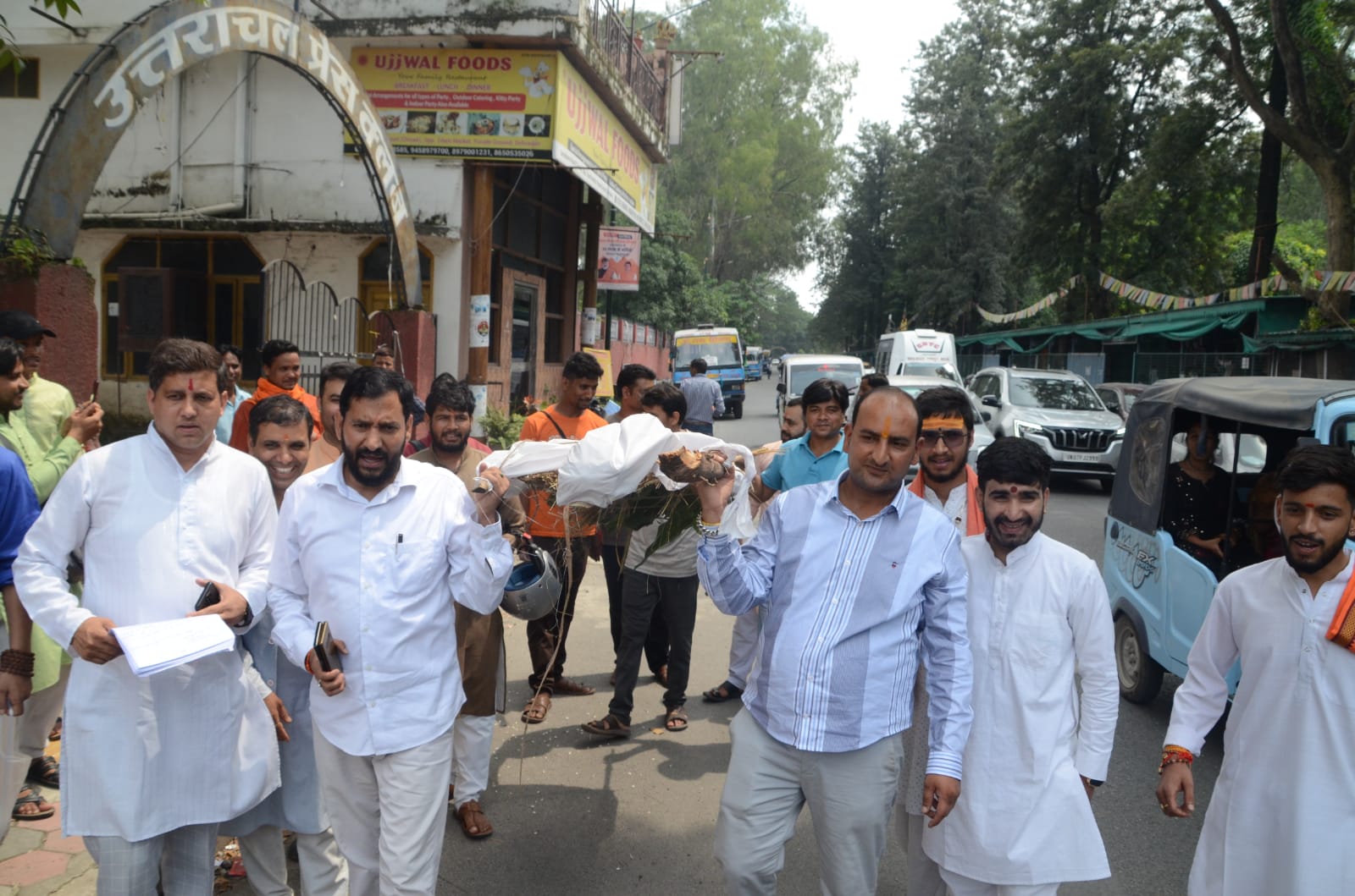 Brahmin community protests against derogatory remarks, effigies burnt
