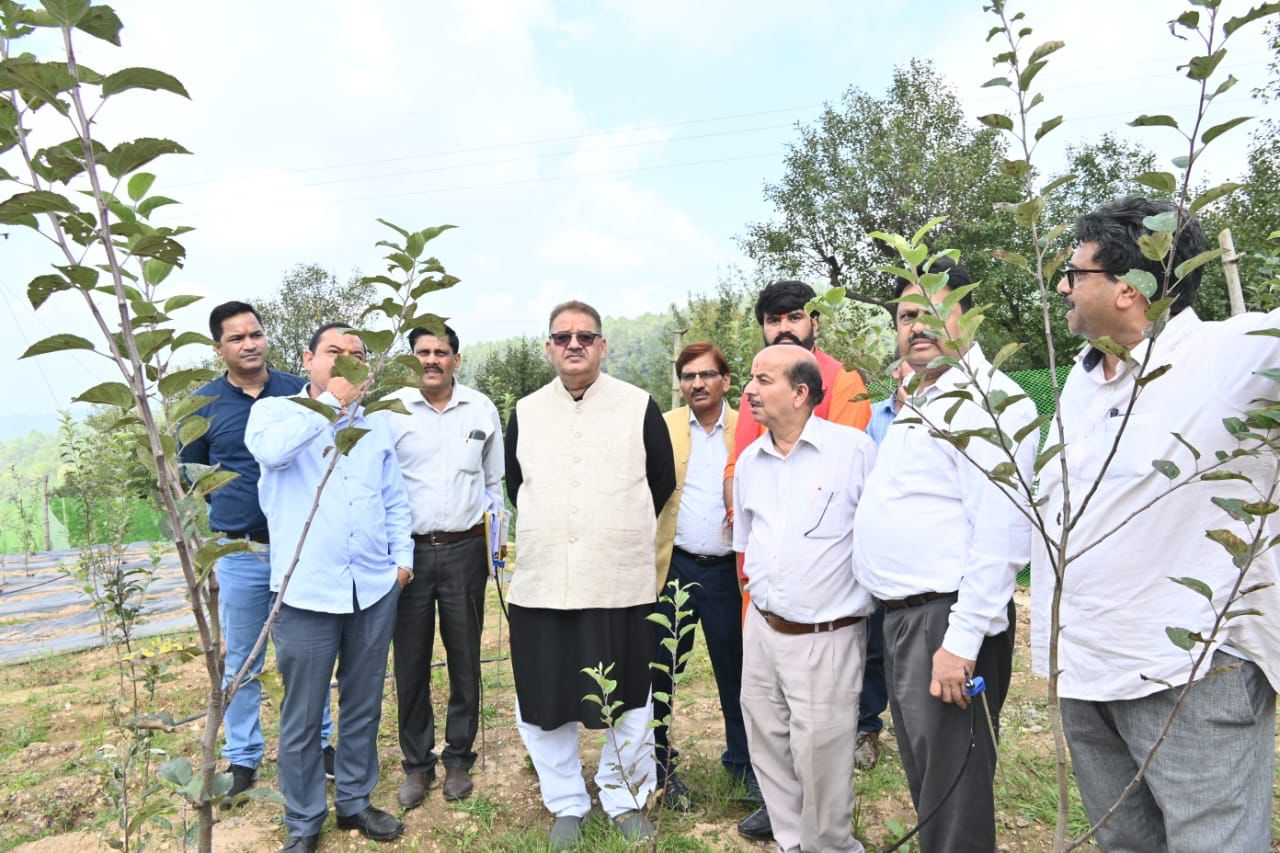 Agriculture Minister Ganesh Joshi inspects state park Chaubatia