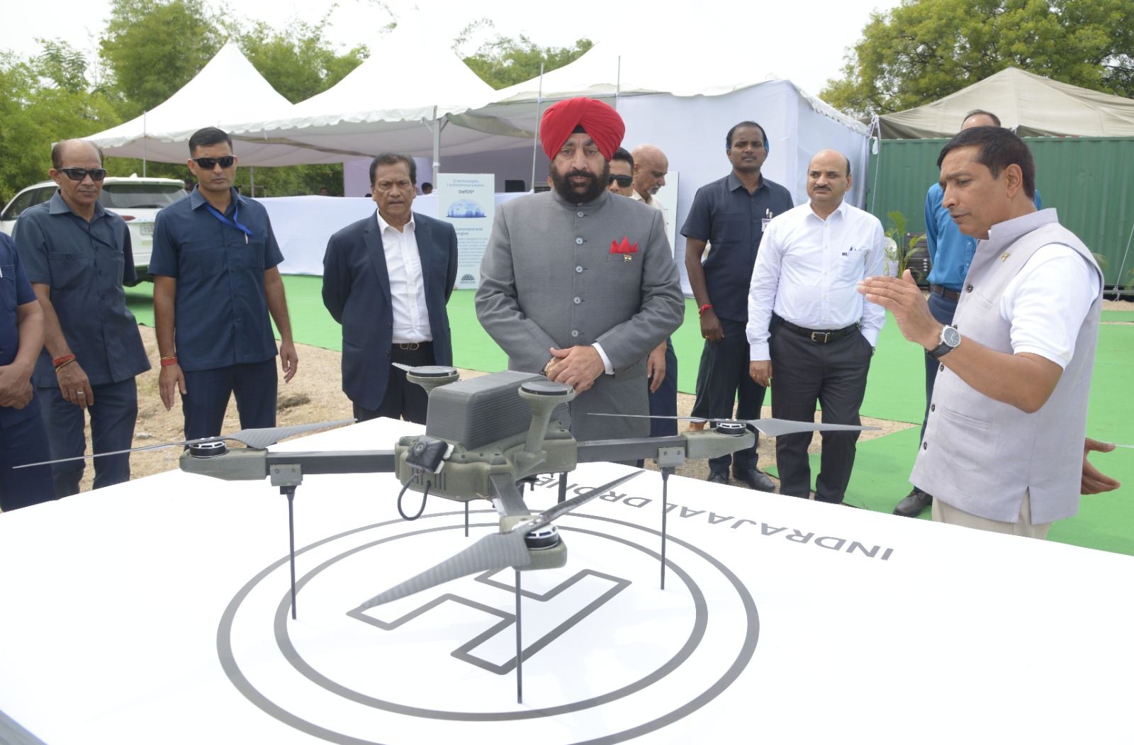 Governor participates in launch of drone defense system "Indrajal"