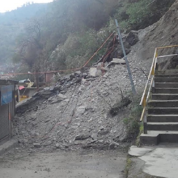 One person died after being hit by a landslide