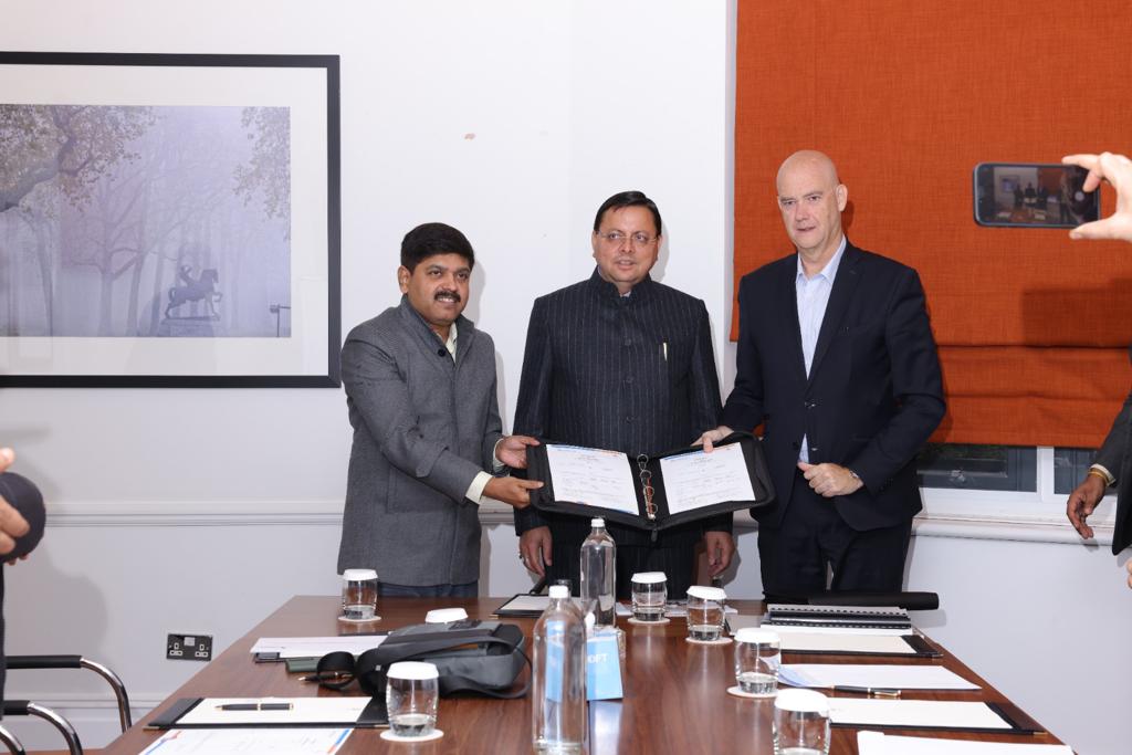 Chief Minister Dhami's round of meetings continues in London