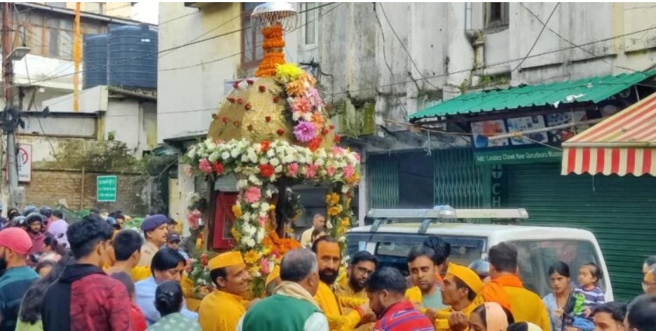 Doli of Lord Shri Krishna was taken out by Shri Sanatan Dharma Mandir Sabha in Mussoorie on Sunday.