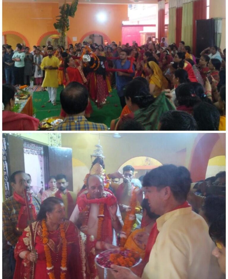 Devotees gathered in Nanda Doli Yatra in Nanda Dham Nathanpur