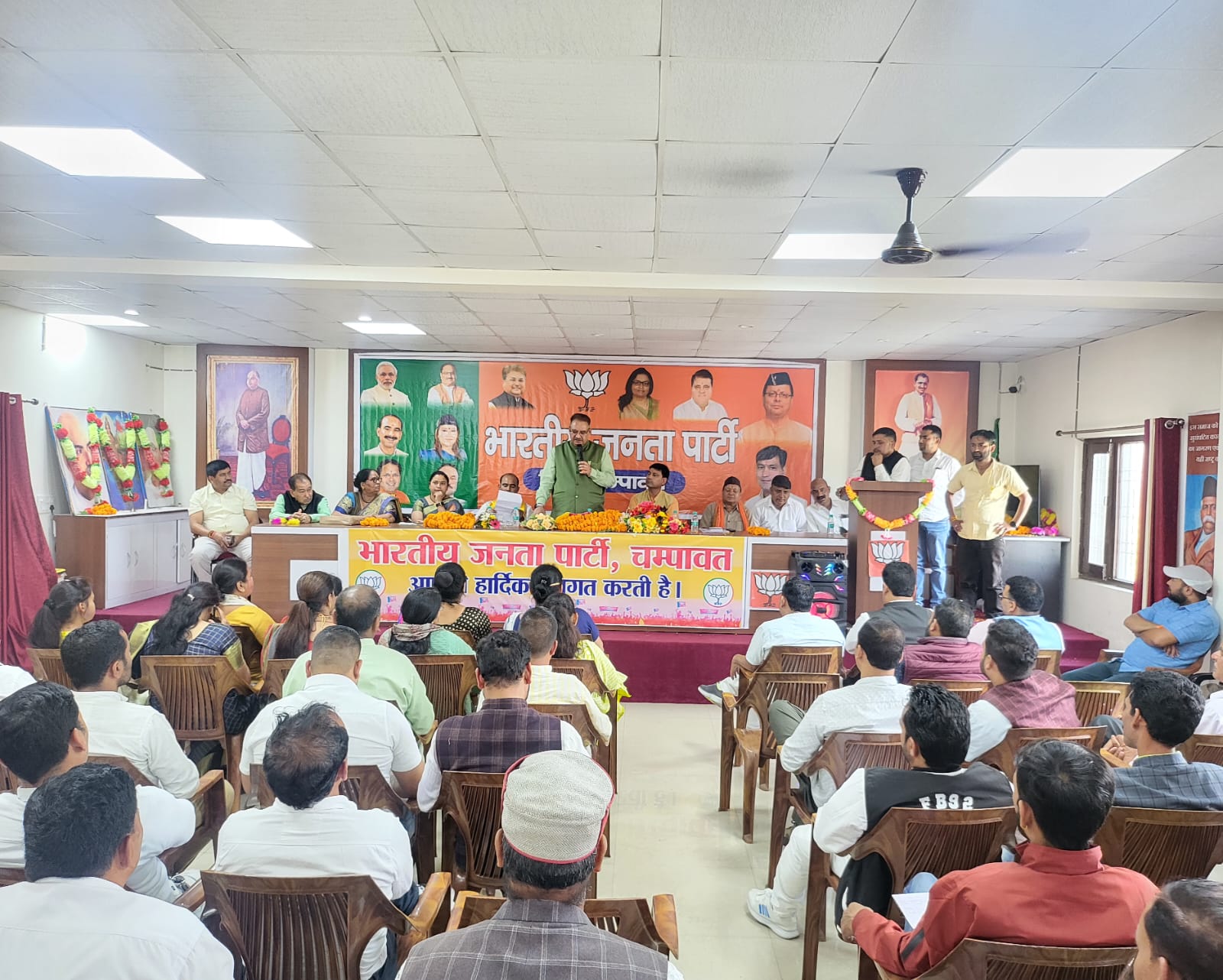 Minister Joshi held a meeting with BJP workers regarding PM's visit