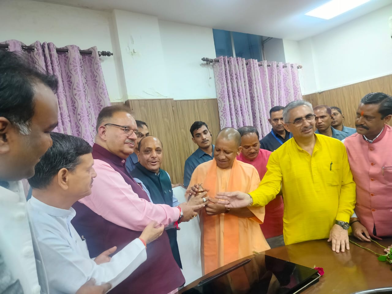 UP CM Yogi Adityanath arrives in Uttarakhand on three-day visit