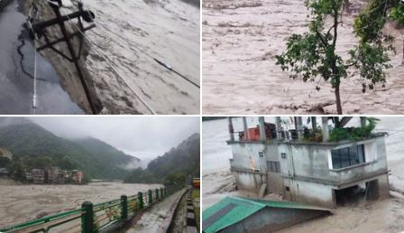  There was sudden flood due to cloud burst in Sikkim due to which 23 soldiers went missing.