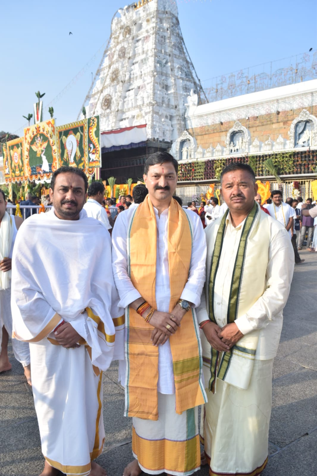 BKTC President Ajendra Ajay reached for darshan of Lord Venkateswara Tirupati Balaji.