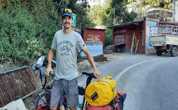 Austria's Felix reached Uttarkashi after traveling 14 thousand km by bicycle