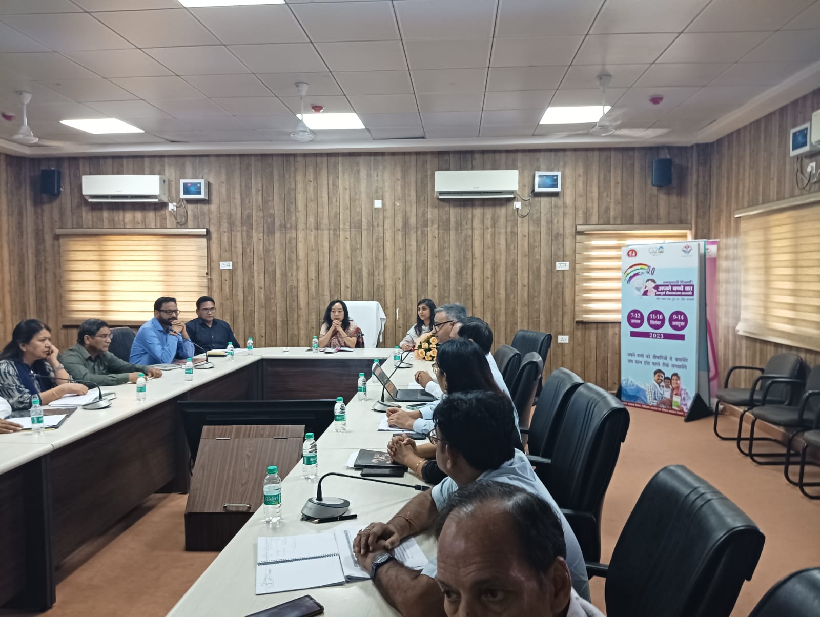 Union Secretary Health Hekali Jhimomi satisfied with the progress report of Ayushman Bhava scheme.