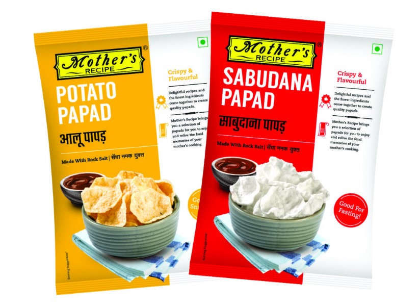 Enjoy the festival with Mother's Recipe's special potato and sago papad.