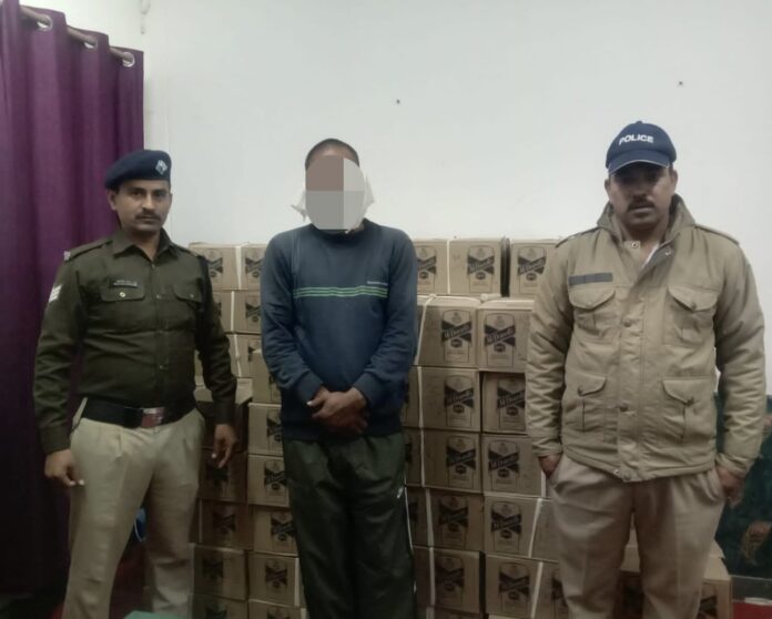 73 boxes of illegal English liquor seized, one arrested