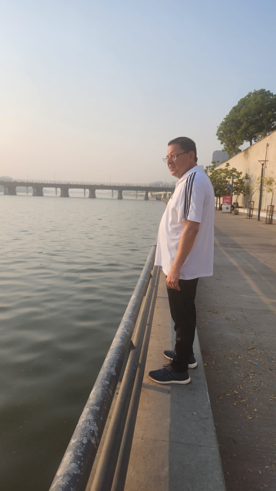 CM Dhami visited Sabarmati River Front area in Ahmedabad