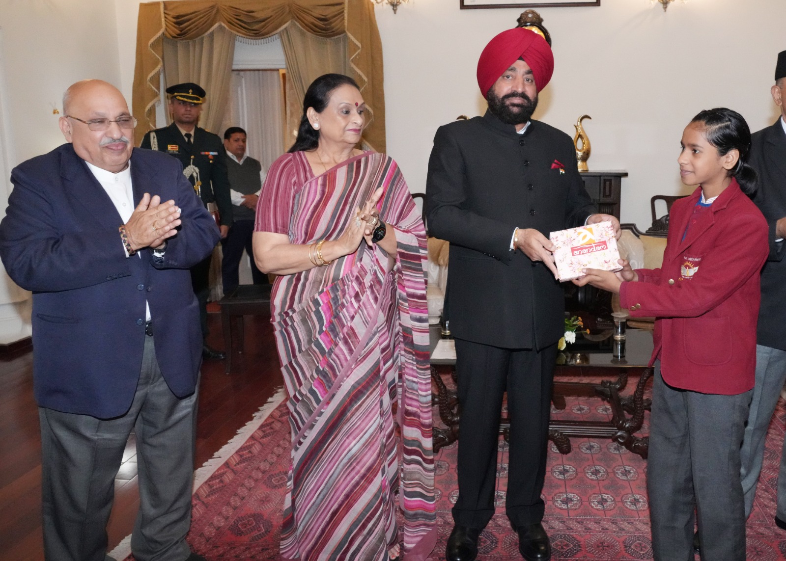 Governor celebrated Children's Day with the girls of Him Jyoti School