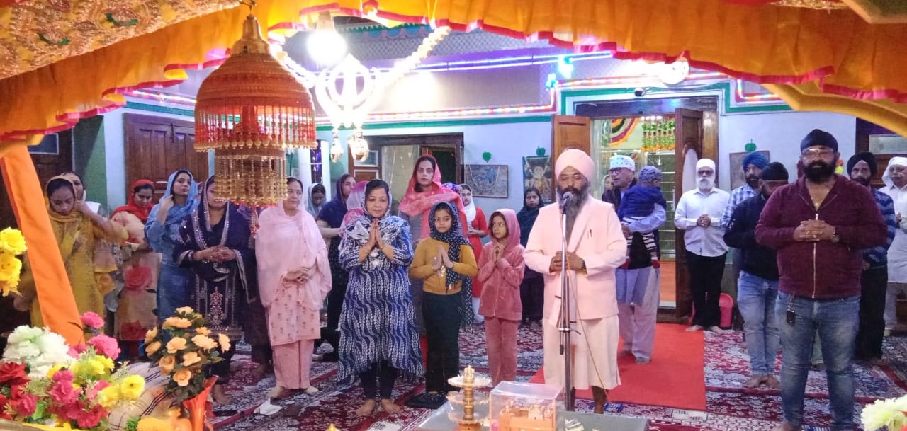 Devotees celebrating the Prakash Parv of Guru Ramdas. The Prakash Parv of Guru Ramdas was celebrated with great pomp.