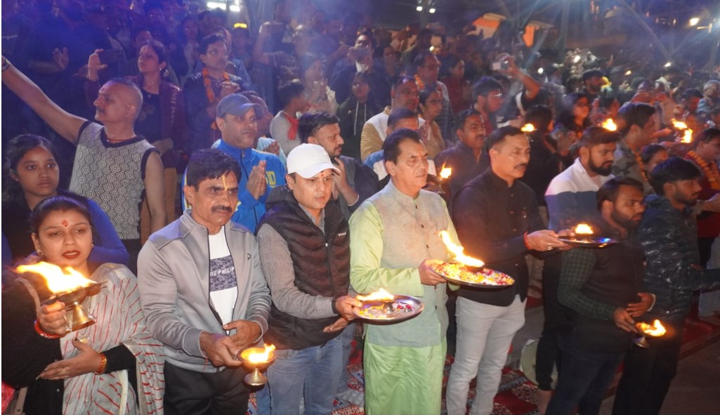 Minister Aggarwal prayed to Mother Ganga for the safe exit of the workers trapped in the Silkyara Tunnel.