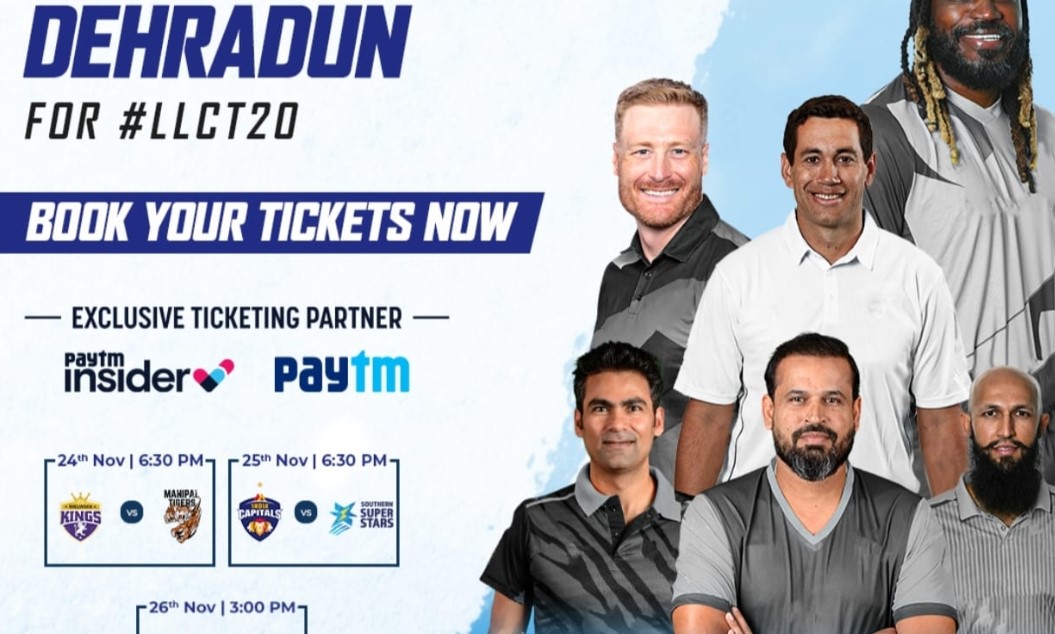 Tickets for Legends League Cricket go on sale on Paytm and Paytm Insider