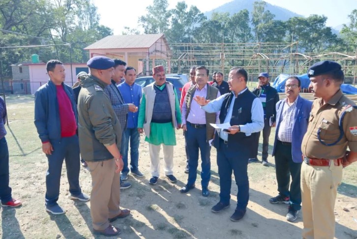 Inspection regarding preparations for Mandakini Autumn Festival.