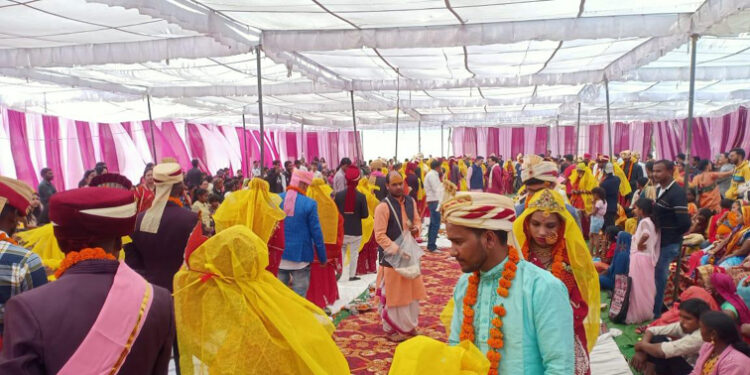  51 couples took rounds together in Golju temple