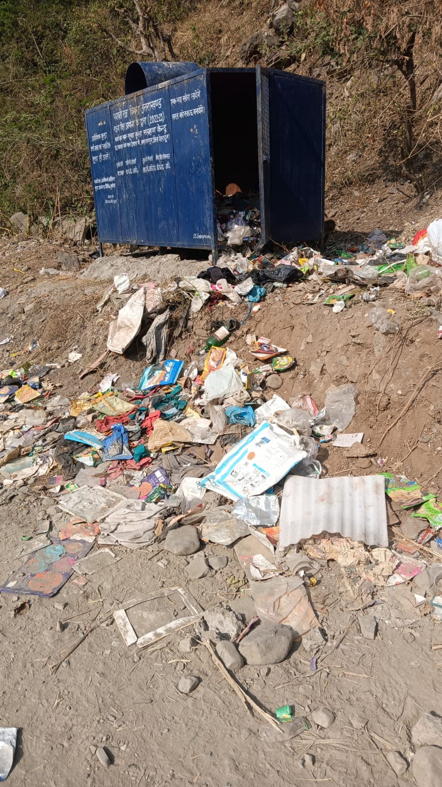 Local residents and tourists are troubled by the pile of garbage near Shiva temple in Maldevata.